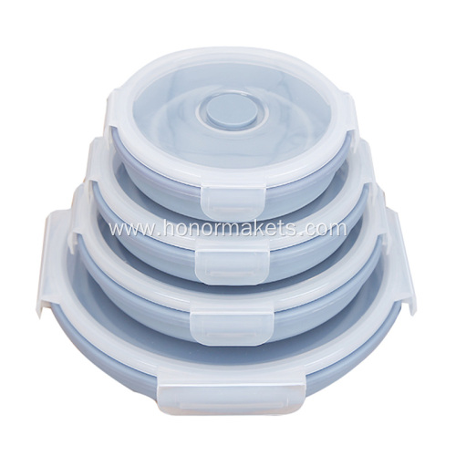 Silicone Round shaped lunch boxes